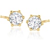 image:imageRossSimons Italian 50 ct tw CZ Jewelry Set Stud Earrings and Hoop Earring Jackets in 18kt Gold Over Sterling