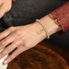 image:imageRossSimons Italian 6mm 18kt Gold Over Sterling Bead Stretch Bracelet With Made in Italy Lock Charmno gemstone