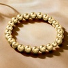image:imageRossSimons Italian 8mm 18kt Gold Over Sterling Bead Stretch Braceletno gemstone
