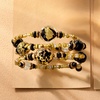 image:imageRossSimons Italian Black and GoldColored Murano Glass Bead Wrap Bracelet