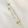 image:imageRossSimons Italian Green Enamel Clover Station Bracelet in 14kt Yellow Goldno gemstone