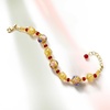 image:imageRossSimons Italian Multicolored Murano Glass Floral Bead Bracelet With 18kt Gold Over Sterling 7 inches