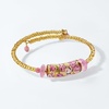 image:imageRossSimons Italian Pink Murano Glass Floral Bead Wrap Bracelet