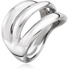 image:imageRossSimons Italian Sterling Silver 3Row Wave RingNo Gemstone
