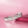 image:imageRossSimons Italian Sterling Silver Brushed and Polished XoLink Braceletno gemstone