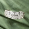 image:imageRossSimons Italian Sterling Silver SquarePattern Cuff Braceletno gemstone