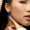 image:imageRossSimons Lapis Bar Drop Earrings in 18kt Gold Over Sterling