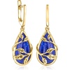 image:imageRossSimons Lapis Leaf Drop Earrings in 18kt Gold Over Sterling