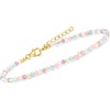 image:imageRossSimons MultiGemstone Bead and 335mm Cultured Pearl Anklet in 18kt Gold Over Sterling 9 inches