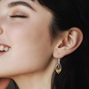 image:imageRossSimons Multicolored Amber Leaf Drop Earrings in Sterling Silver