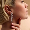 image:imageRossSimons RhodiumPlated Floral Drop Earrings With 1190 ct tw Czs