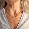 image:imageRossSimons Sterling Silver and 14kt Yellow Gold MultiCircle RoloChain NecklaceNo Gemstone