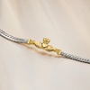 image:imageRossSimons Sterling Silver and 18kt Gold Over Sterling Claddagh CubanLink Braceletno gemstone
