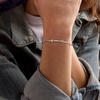 image:imageRossSimons Sterling Silver and 18kt Gold Over Sterling Cross Bracelet 7 inches