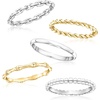 image:imageRossSimons Sterling Silver and 18kt Gold Over Sterling Jewelry Set 5 Stackable RingsNo Gemstone