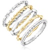 image:imageRossSimons Sterling Silver and 18kt Gold Over Sterling Jewelry Set 5 Stackable RingsNo Gemstone