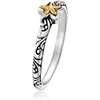 image:imageRossSimons Sterling Silver and 18kt Yellow Gold BaliStyle Star RingNo Gemstone