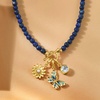 image:imageRossSimons Tonal Blue and White Enamel Butterfly Charm in 18kt Gold Over Sterling