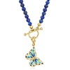 image:imageRossSimons Tonal Blue and White Enamel Butterfly Charm in 18kt Gold Over Sterling