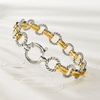 image:imageRossSimons TwoTone Sterling Silver Twisted CircleLink Braceletno gemstone