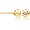 image:imagePure Collection by RossSimons 025 ct tw BezelSet LabGrown Diamond Bubble Earrings in 18kt Gold Over Sterling