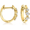 image:imagePure Collection by RossSimons 030 ct tw MultiShaped LabGrown Diamond Hoop Earrings in 18kt Gold Over Sterling