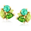 image:imagePure Collection by RossSimons 073 ct tw Tonal Green MultiGemstone Earrings in 14kt Yellow Gold