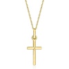 image:imagePure Collection by RossSimons 14kt Yellow Gold Classic Cross Pendant NecklaceNo Gemstone