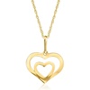 image:imagePure Collection by RossSimons 14kt Yellow Gold DoubleHeart Pendant NecklaceNo Gemstone