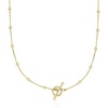 image:imagePure Collection by RossSimons 18kt Gold Over Sterling Bead Station Toggle NecklaceNo Gemstone