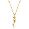 image:imagePure Collection by RossSimons 18kt Gold Over Sterling Italian Horn Bead Station Necklace 16 inches