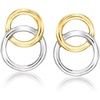 image:imagePure Collection by RossSimons 18kt Gold Over Sterling and Sterling Silver Interlocking Circle Earrings