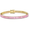 image:imagePure Collection by RossSimons 775 ct tw LabGrown Pink Sapphire Tennis Bracelet in 18kt Gold Over SterlingCreated Sapphire