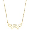 image:imagePure Collection by RossSimons Italian 10kt Yellow Gold Hearts NecklaceNo Gemstone