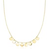 image:imagePure Collection by RossSimons Italian 14kt Yellow Gold MultiDisc Necklace 16 inches