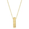 image:imagePure Collection by RossSimons Italian 14kt Yellow Gold Ridged Linear Bar NecklaceNo Gemstone