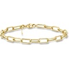 image:imagePure Collection by RossSimons Italian 14kt Yellow Gold Roped and Polished Paper Clip Link Braceletno gemstone