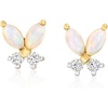 image:imagePure Collection by RossSimons Opal and 12 ct tw LabGrown Diamond Butterfly Earrings in 14kt Yellow Gold