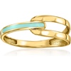 image:imagePure Collection by RossSimons Turquoise Enamel Interlocking Ring in 10kt Yellow GoldNo Gemstone