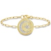 image:imageRossSimons 010 ct tw Diamond Celestial Paper Clip Link Bracelet in 18kt Gold Over SterlingDiamond