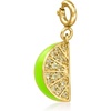 image:imageRossSimons 010 ct tw Peridot and Green Enamel Lime Wedge Charm in 18kt Gold Over Sterling