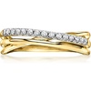image:imageRossSimons 015 ct tw LabGrown Diamond Crisscross Ring in 18kt Gold Over SterlingDiamond