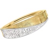 image:imageRossSimons 025 ct tw Diamond Bangle Bracelet in Sterling Silver and 18kt Gold Over SterlingDiamond