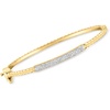 image:imageRossSimons 025 ct tw Diamond Bar Bangle Bracelet in 18kt Gold Over SterlingDiamond