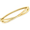 image:imageRossSimons 025 ct tw LabGrown Diamond Crisscross Bangle Bracelet in 18kt Gold Over Sterling 7 inches