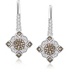 image:imageRossSimons 035 ct tw White and Brown Diamond VintageStyle Drop Earrings in Sterling Silver