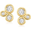 image:imageRossSimons 050 ct tw BezelSet LabGrown Diamond Trio Earrings in 18kt Gold Over Sterling