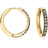 image:imageRossSimons 050 ct tw Brown Diamond Hoop Earrings in 18kt Gold Over Sterling
