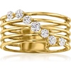 image:imageRossSimons 050 ct tw LabGrown Diamond MultiRow Ring in 18kt Gold Over SterlingDiamond
