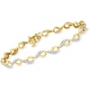 image:imageRossSimons 072 ct tw Diamond LoopStyle Link Bracelet in 18kt Gold Over Sterling 7 inches